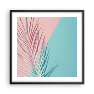 Poster in een zwarte lijst - Tropische impressie - 50x50 cm