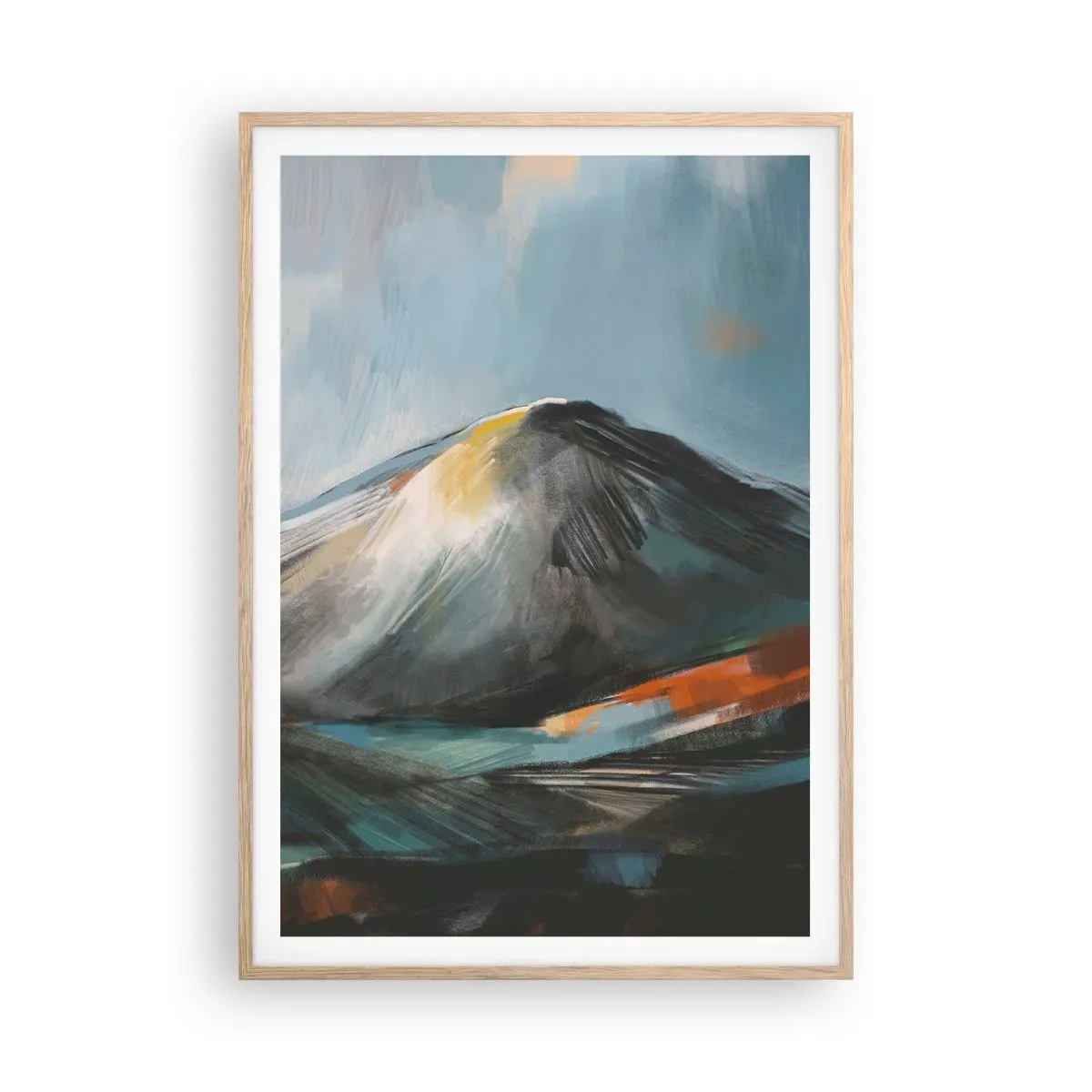 Een poster in een licht eiken lijst - Ruw en prachtig - 70x100 cm