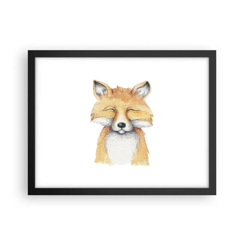 Poster in een zwarte lijst - Vossenstemmingen - 40x30 cm