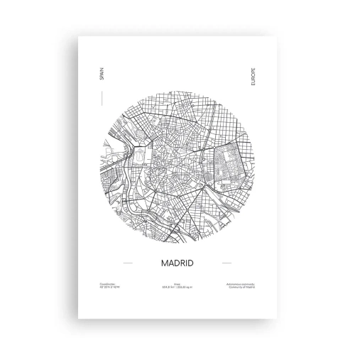 Poster - Anatomie van Madrid - 70x100 cm