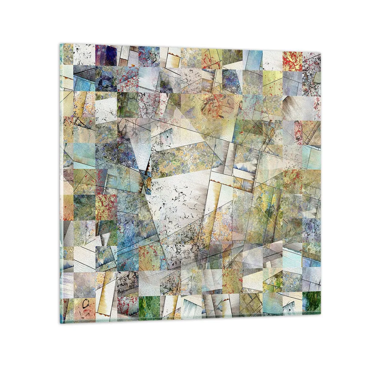 Schilderen op glas - Geometrische schuifeling - 40x40 cm
