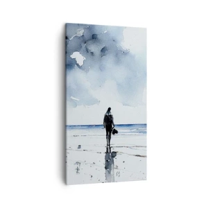 Schilderen op canvas - Gesprek met de zee - 45x80 cm