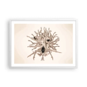 Poster in een witte lijst - Bloeiend in dans - 70x50 cm