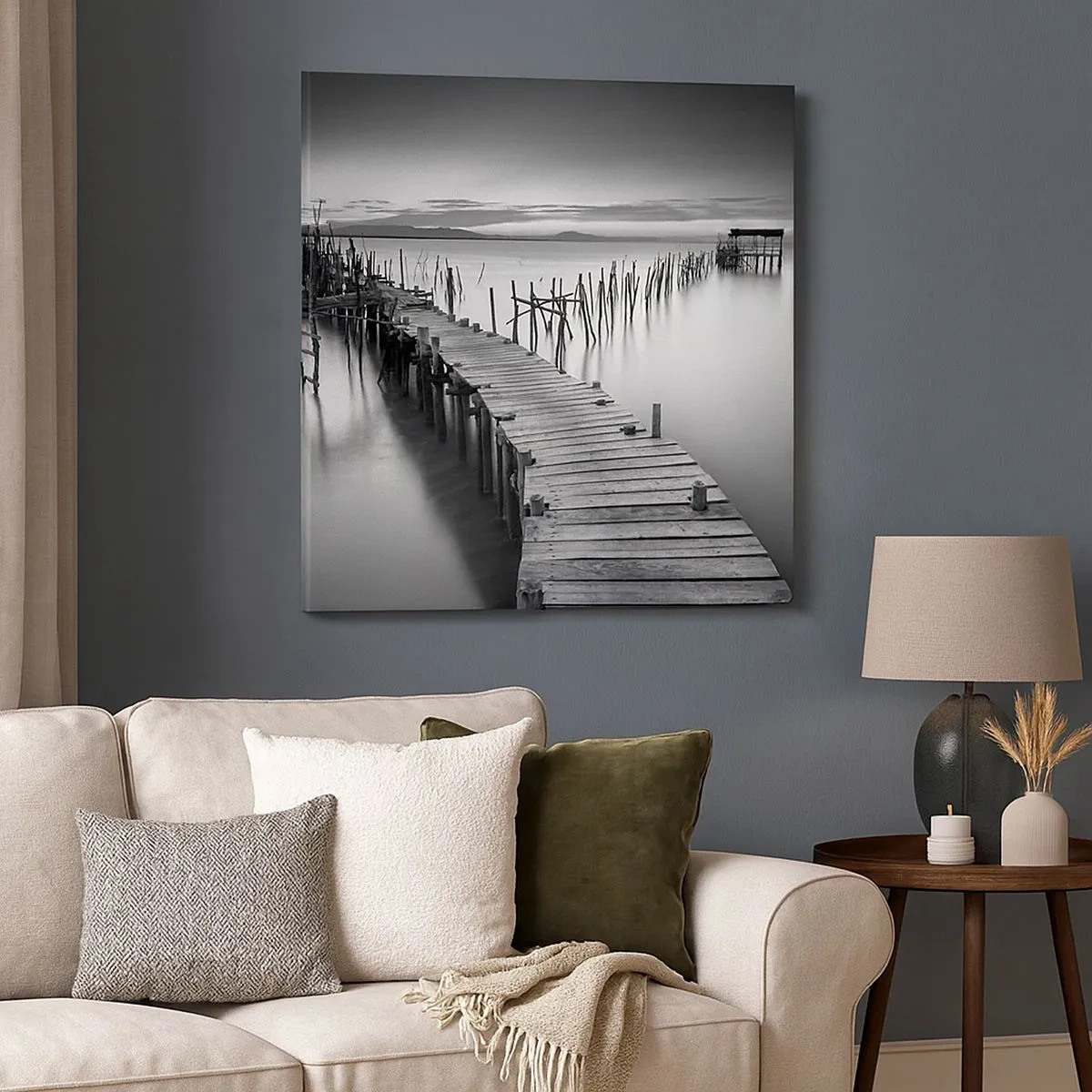 Schilderen op canvas - De rust van een vergeten kust - 30x30 cm