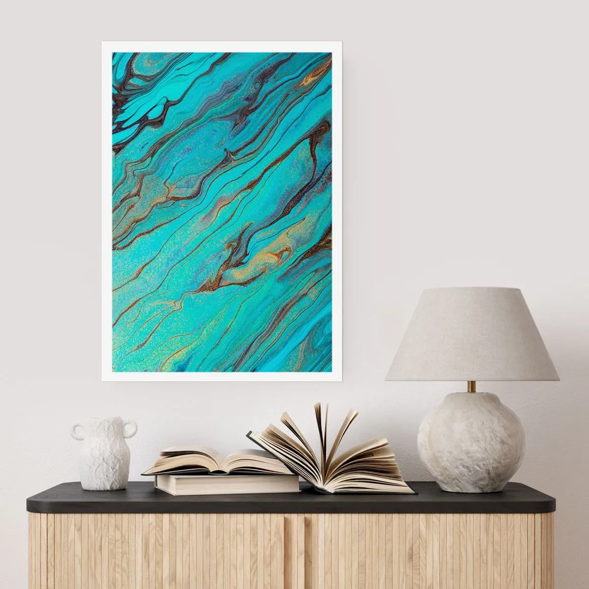 Poster - Turquoise vloed - 50x70 cm