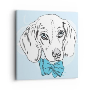 Schilderen op canvas - Hond elegantie - 30x30 cm