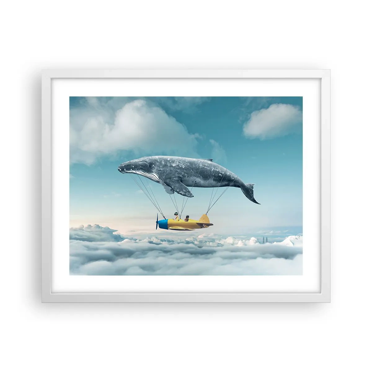 Poster in een witte lijst - Waarom niet? - 50x40 cm