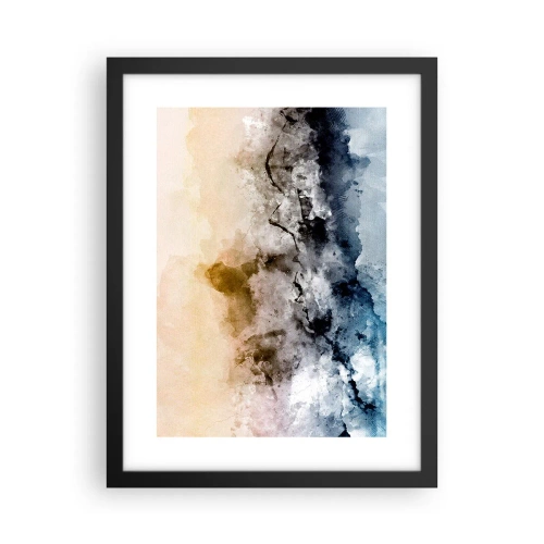 Poster in een zwarte lijst - Verdronken in een wolk van mist - 30x40 cm