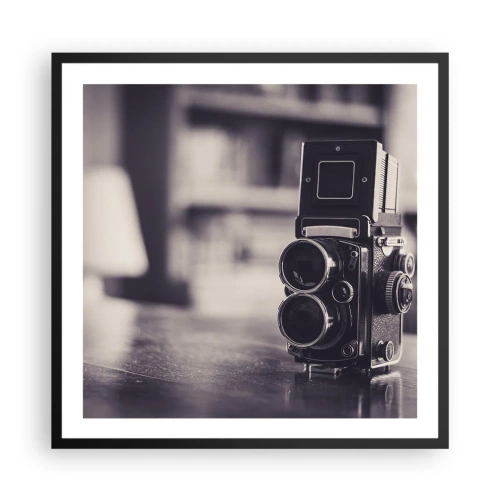 Poster in een zwarte lijst - De magie van oude fotografie - 60x60 cm