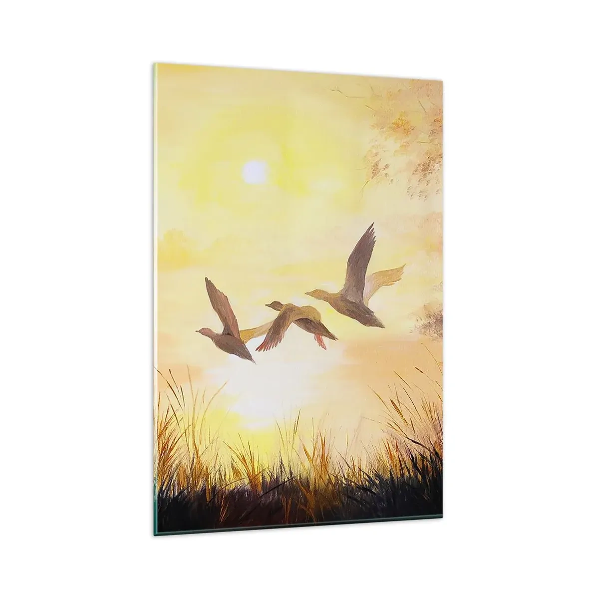 Schilderen op glas - Het begin van een lange reis - 80x120 cm