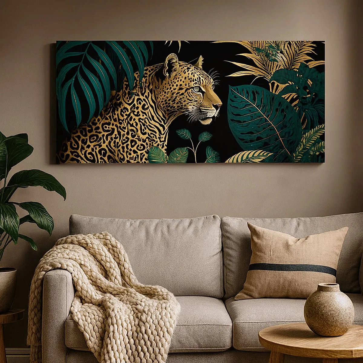 Schilderen op canvas - Een gastheer in de jungle - 100x40 cm