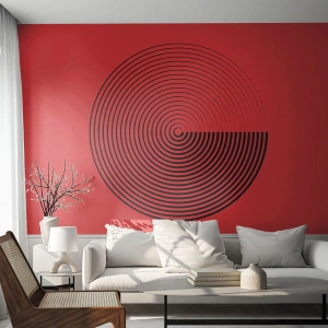 Fotobehang op maat Zelfklevend Deluxe Sticker - Circulaire beweging - Minimalisme, Wiel, Lijnen