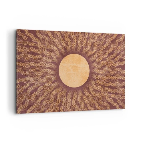 Schilderen op canvas - Zon icoon - 120x80 cm