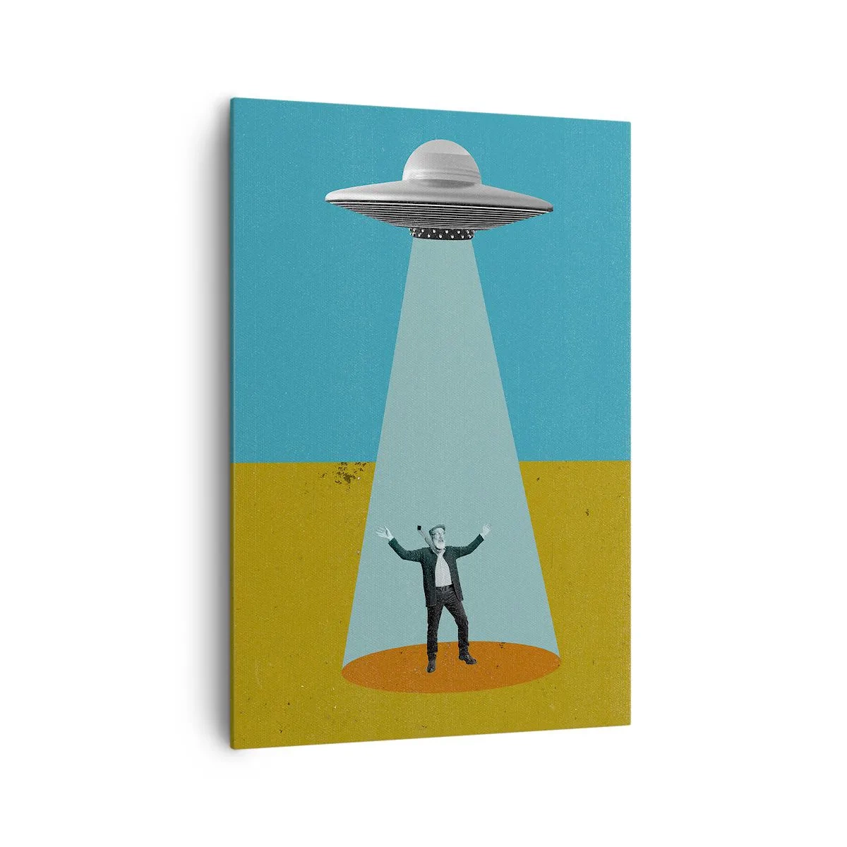 Schilderen op canvas - Een nauwe ontmoeting - 70x100 cm