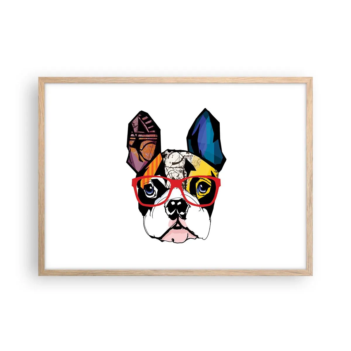 Een poster in een licht eiken lijst - intellectueel - 70x50 cm