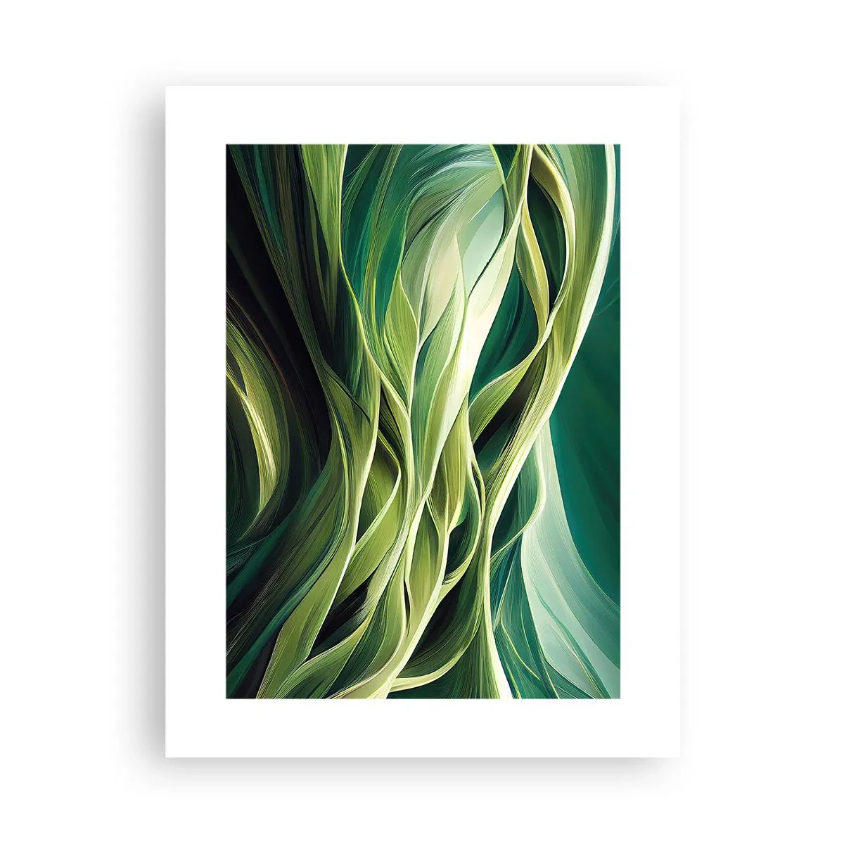 Poster - Abstract groen spel - 30x40 cm