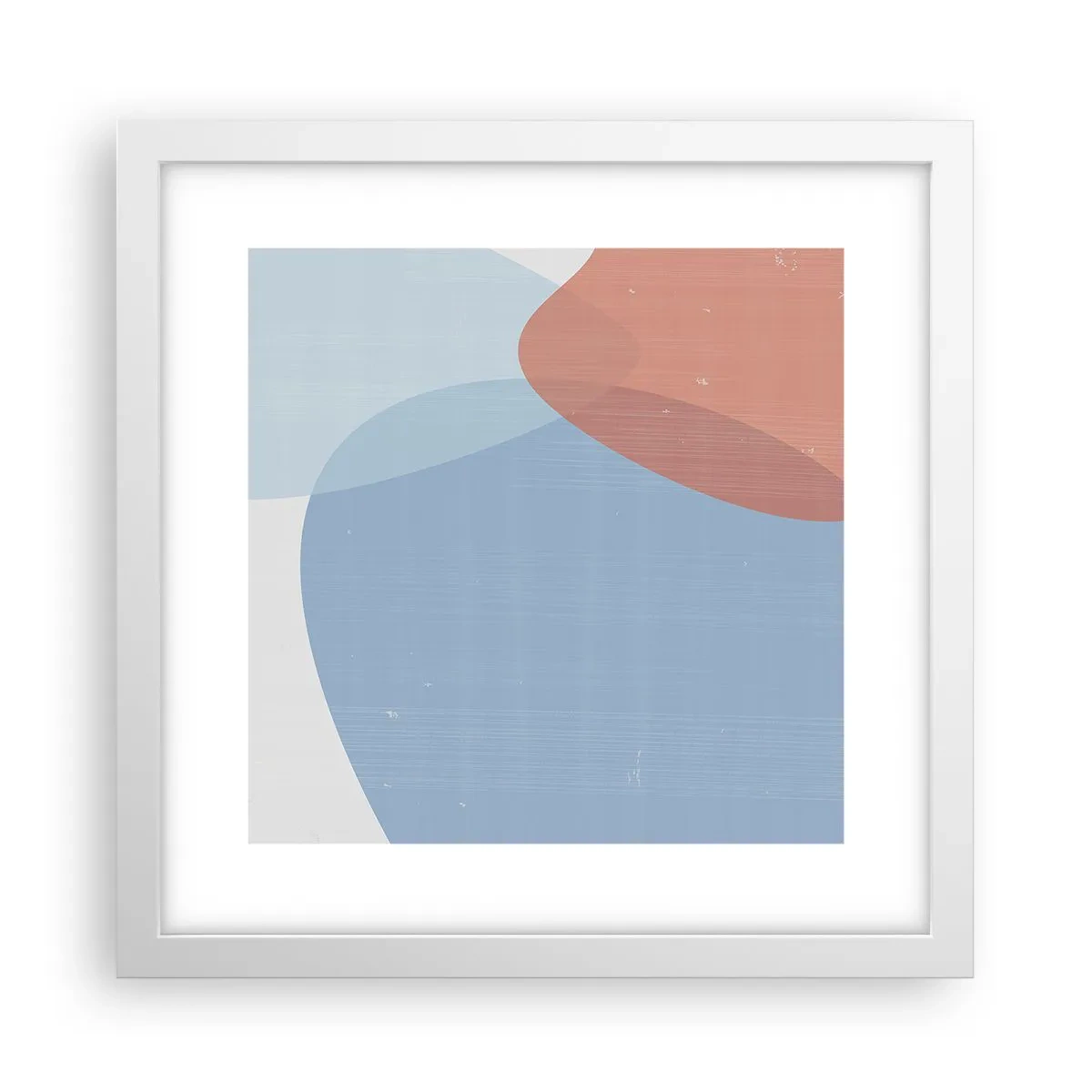 Poster in een witte lijst - Pastelkleurige relaties - 30x30 cm