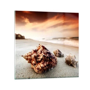 Schilderen op glas - Outcasts van golven - 50x50 cm