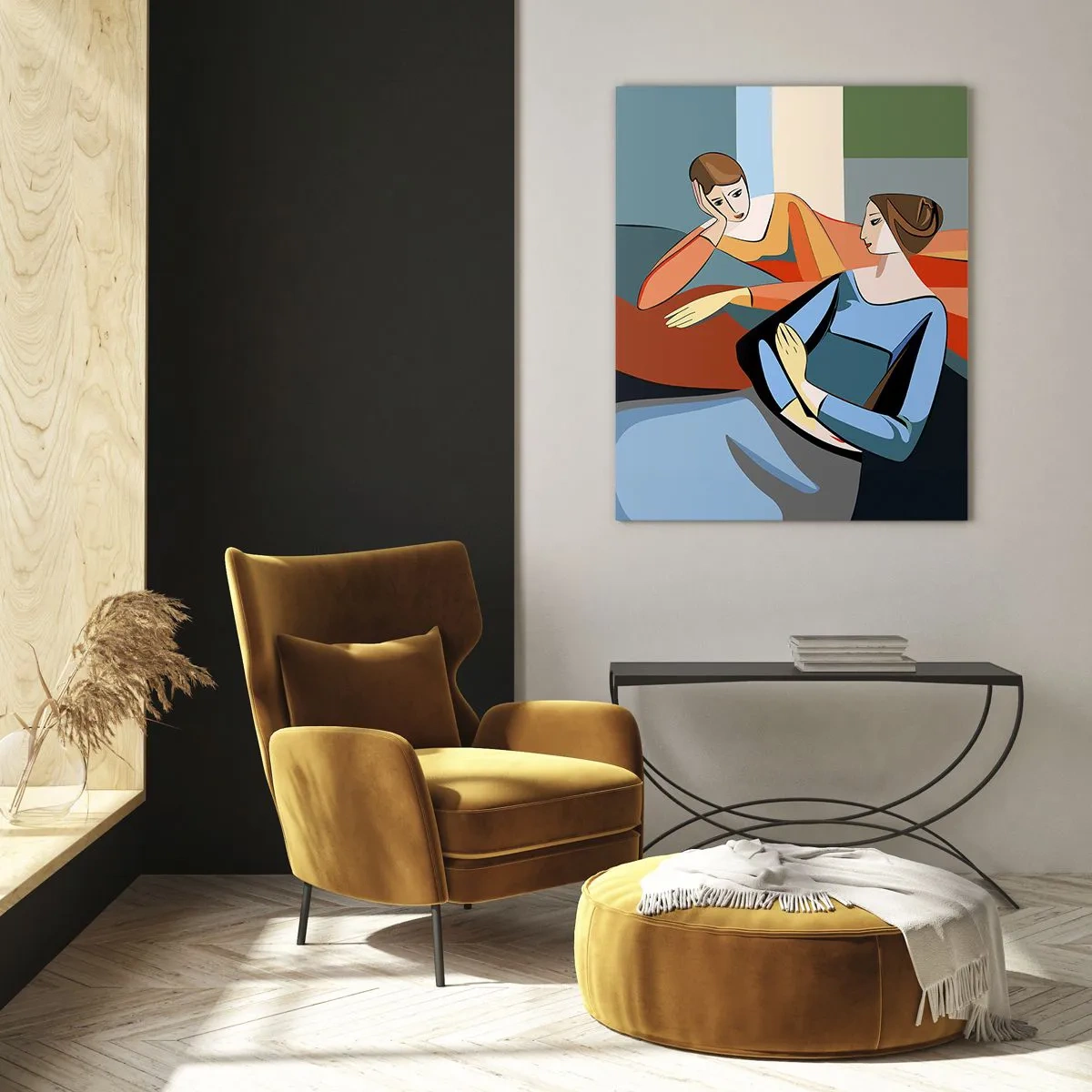 Schilderen op glas - Een moment van vertrouwen - 50x70 cm