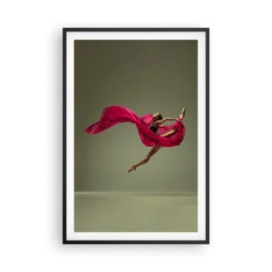 Poster in een zwarte lijst - Dansende vlam - 61x91 cm