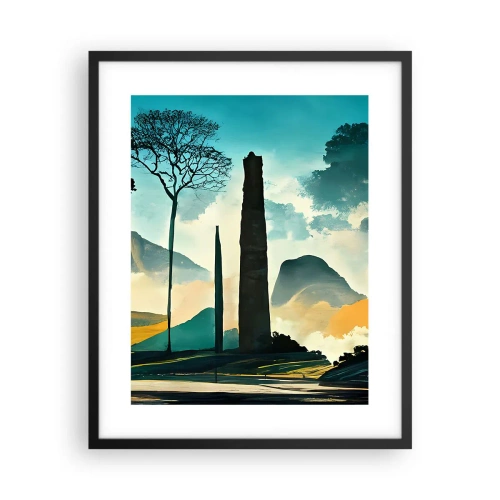 Poster in een zwarte lijst - Nog hoger en hoger - 40x50 cm