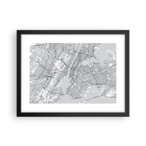 Poster in een zwarte lijst - De anatomie van een metropool - 40x30 cm