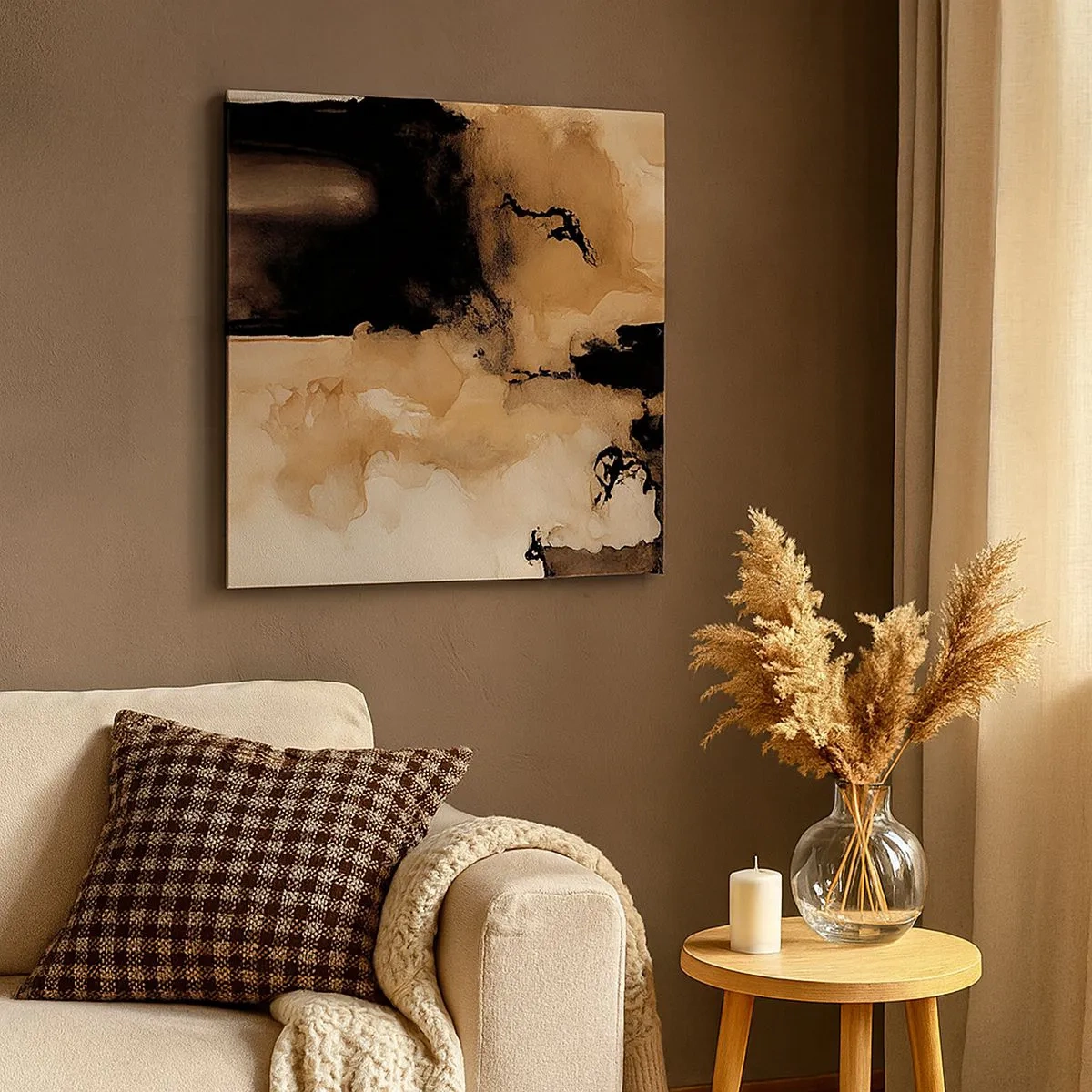 Schilderen op canvas - Intrigerende abstractie - 30x30 cm