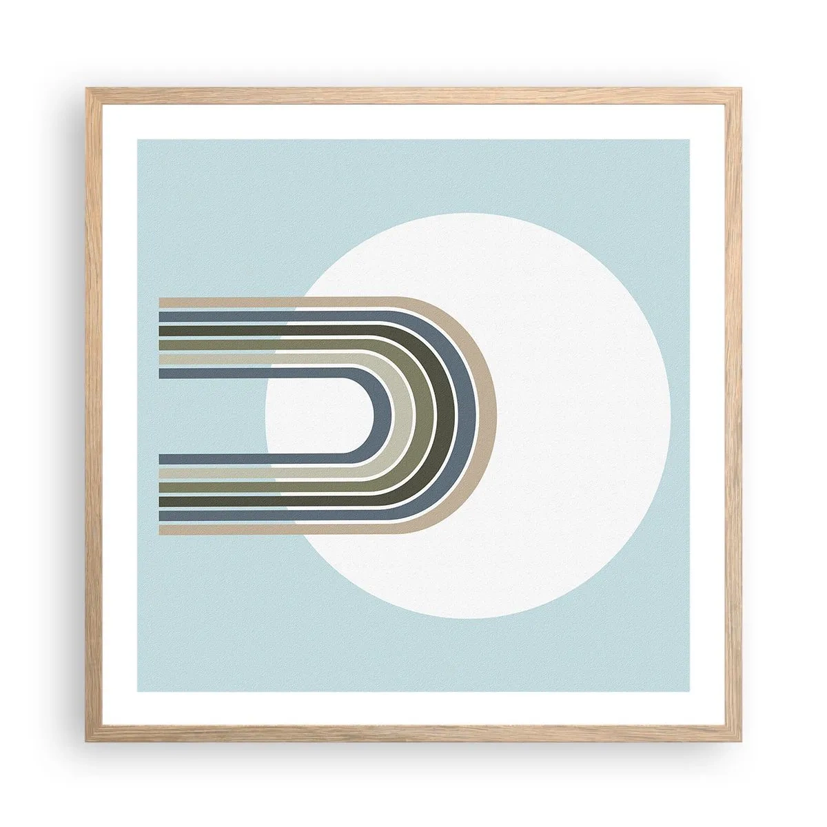 Een poster in een licht eiken lijst - Onweerstaanbare aantrekkingskracht - 60x60 cm