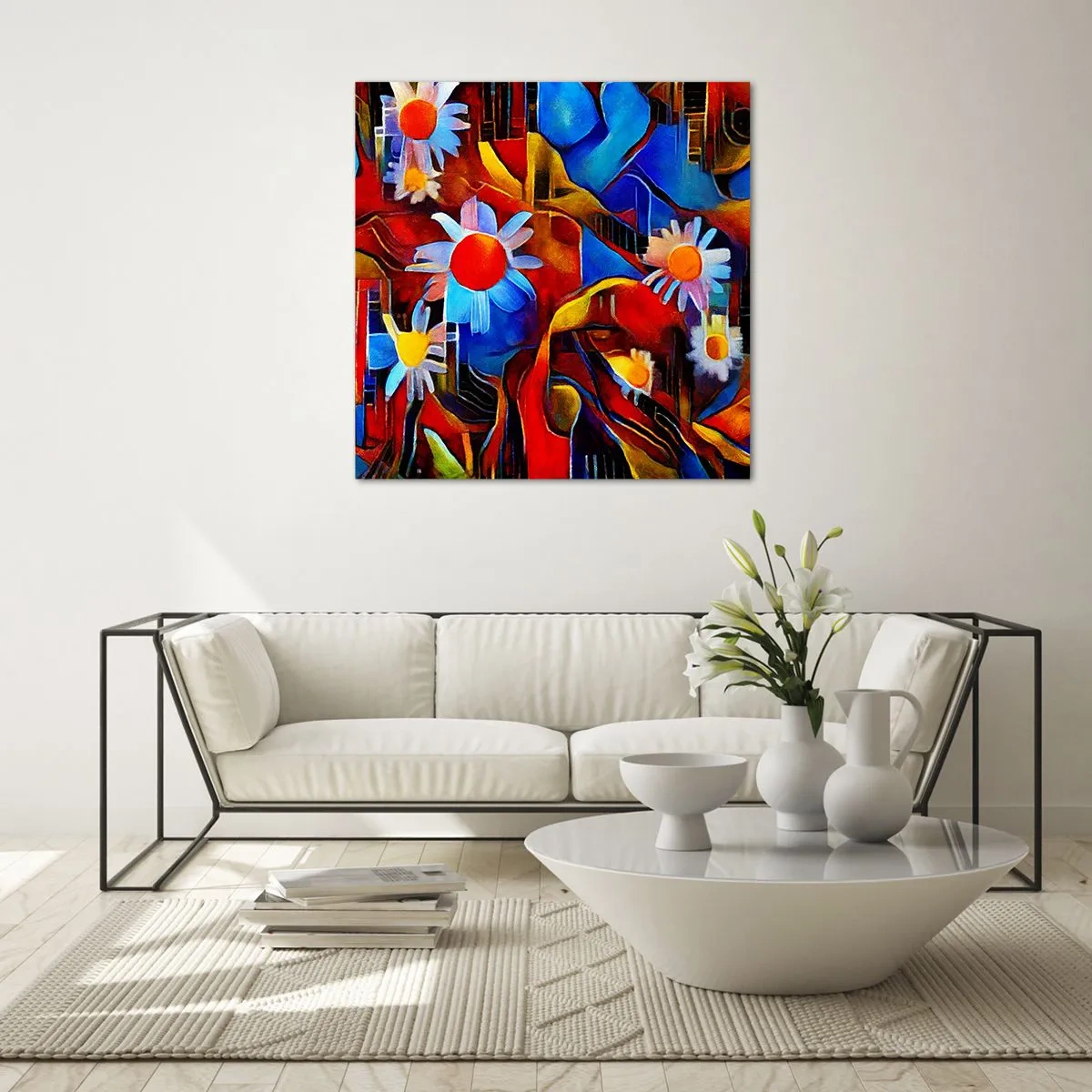 Schilderen op glas - De kleuren van het leven - 40x40 cm