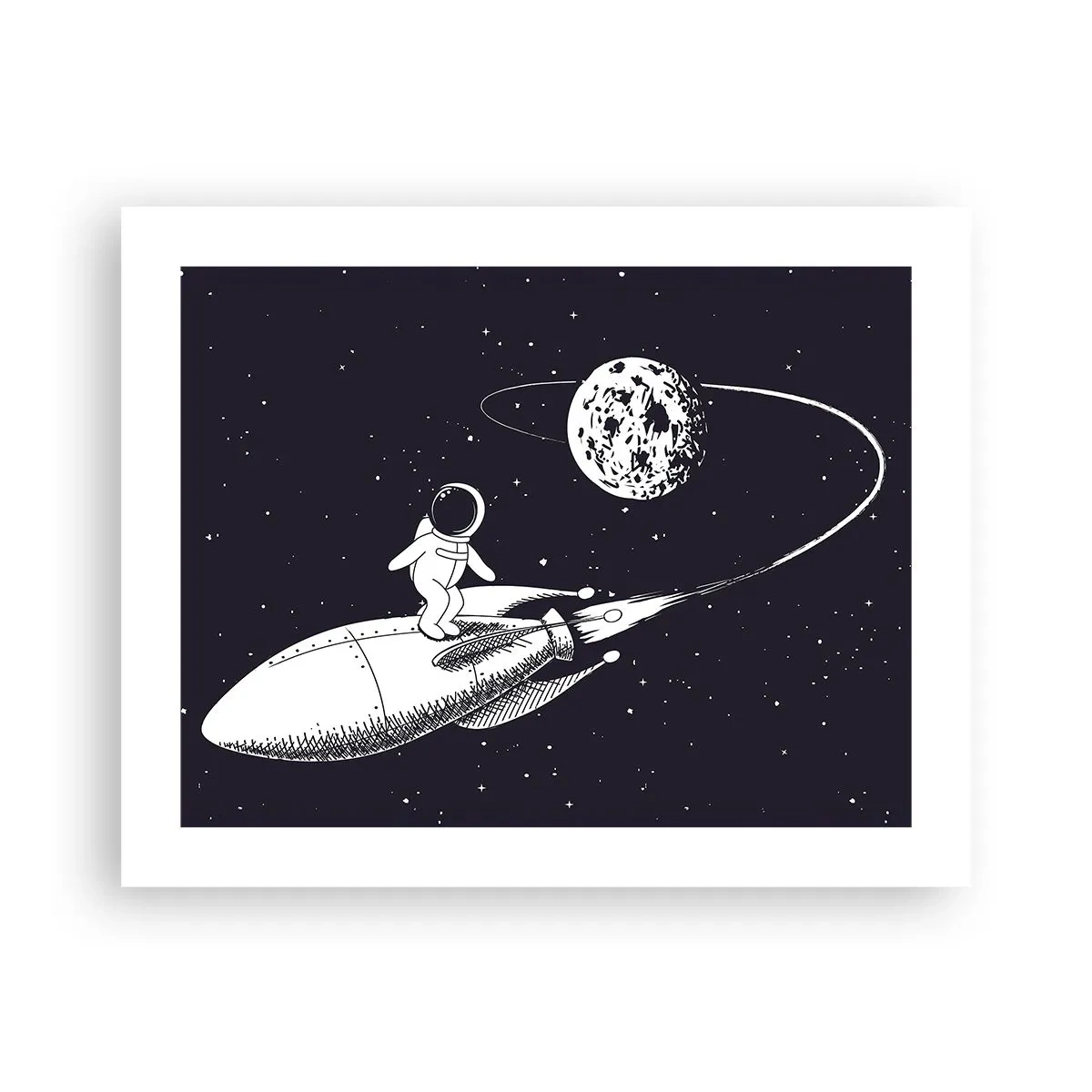 Poster - Spacesurfer - 50x40 cm