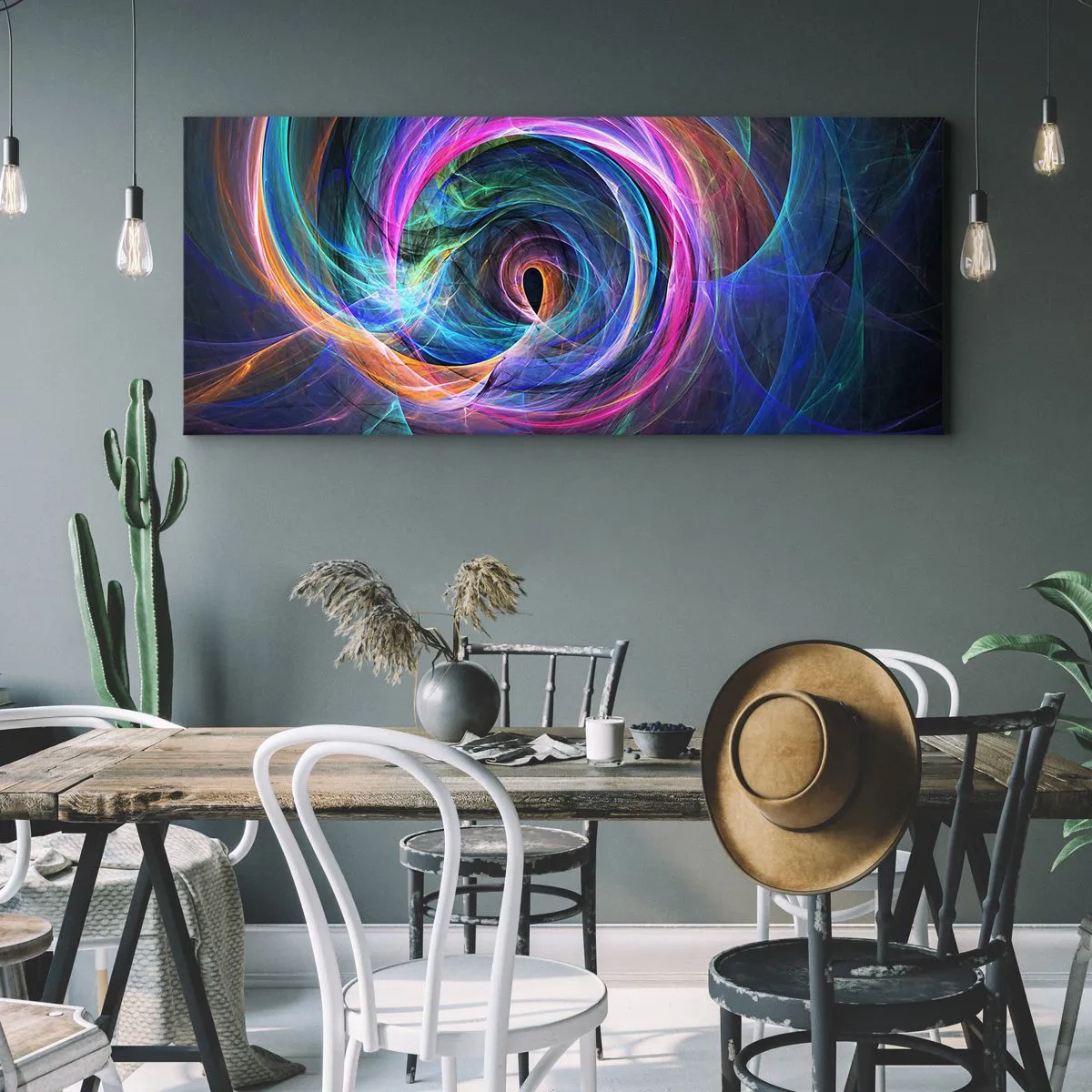 Schilderen op canvas - Waar breng je me heen? - 100x40 cm