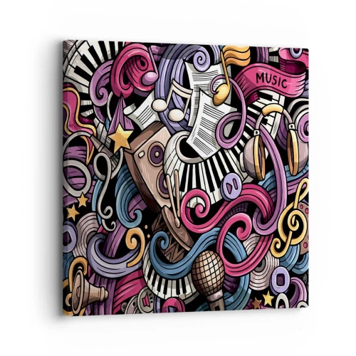 Schilderen op canvas - Ingewikkelde melodie - 30x30 cm