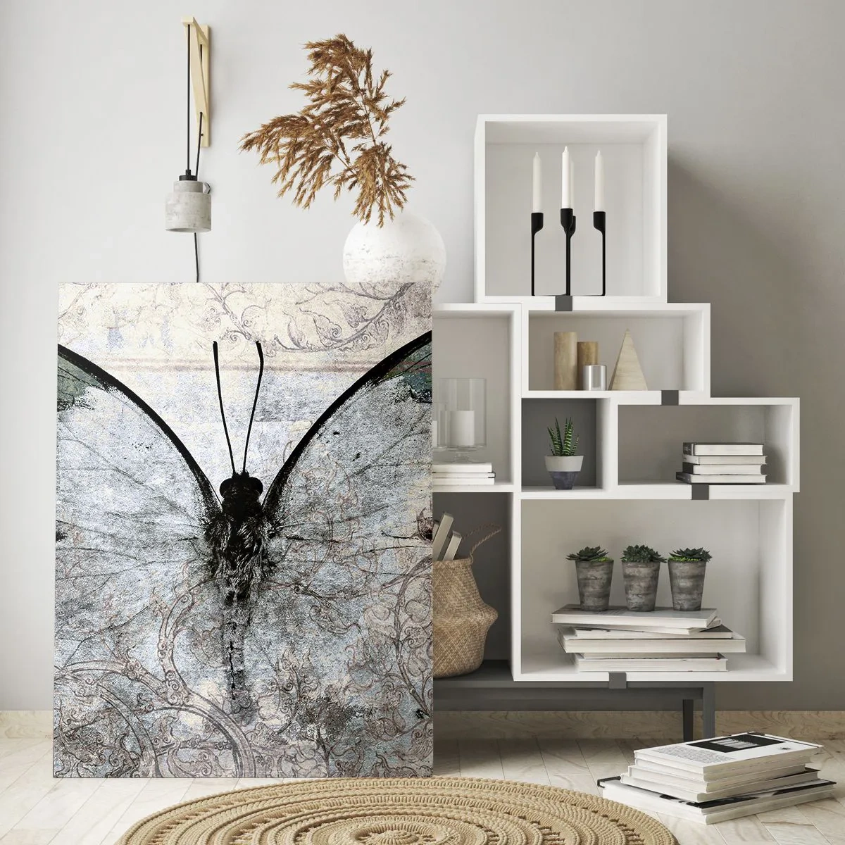 Schilderen op glas - In de Art Nouveau-stijl - 80x120 cm