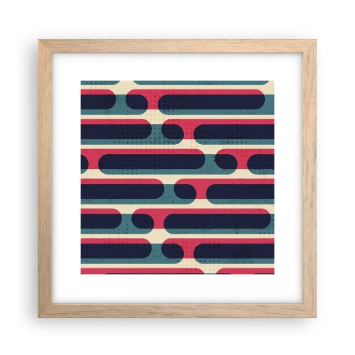 Een poster in een licht eiken lijst - In de diepte en vooruit - 30x30 cm