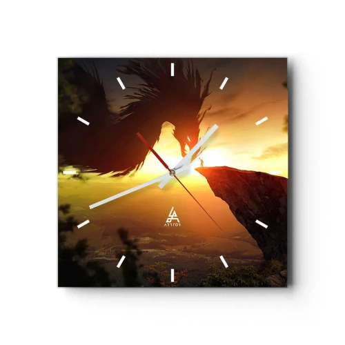 Wandklok - Klok - Drakendoder - 40x40 cm