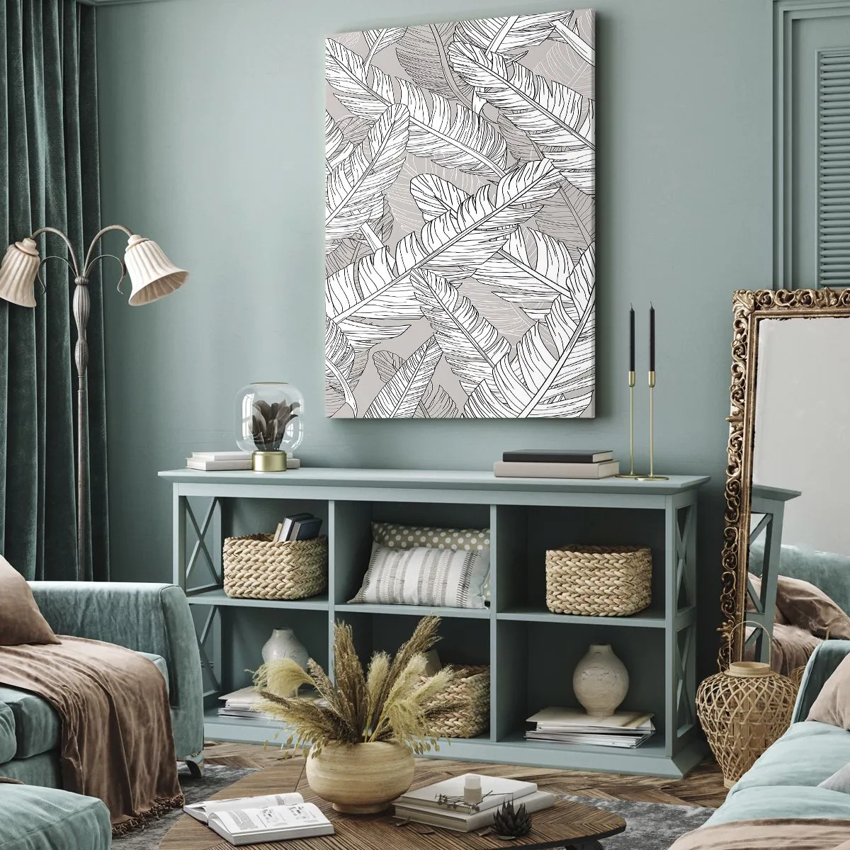 Schilderen op canvas - Een verenwerveling - 50x70 cm