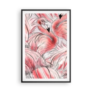 Poster in een zwarte lijst - Vogelcorps de ballet - 61x91 cm