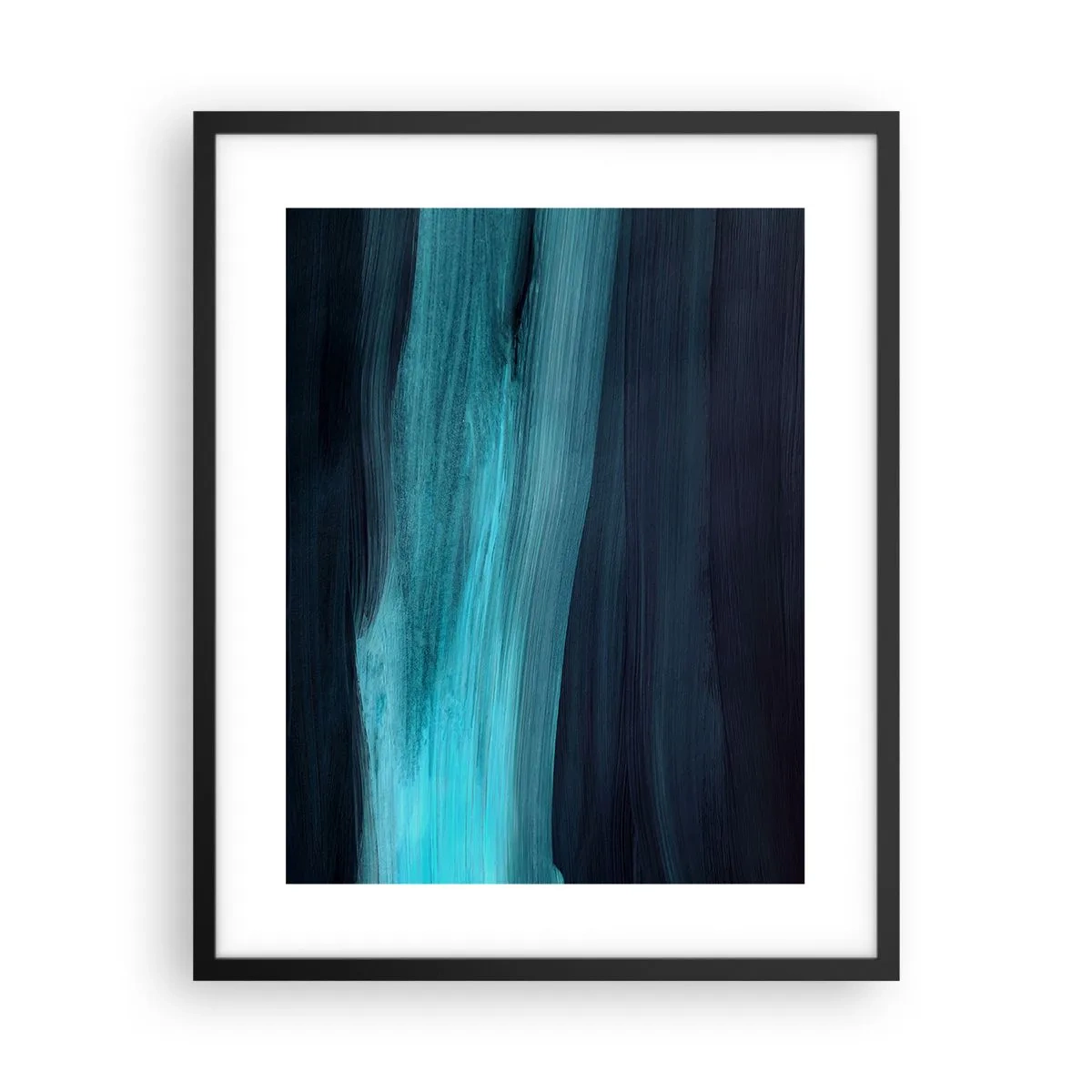 Poster in een zwarte lijst - Ga met de stroom mee - 40x50 cm