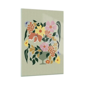 Schilderen op glas - Een boeket vol leven - 50x70 cm