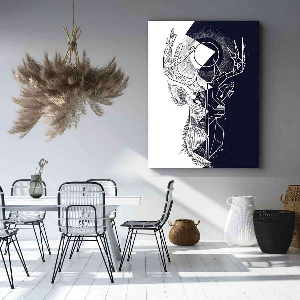 Schilderen op canvas - De strijd en de eenheid van tegenstellingen - 55x100 cm