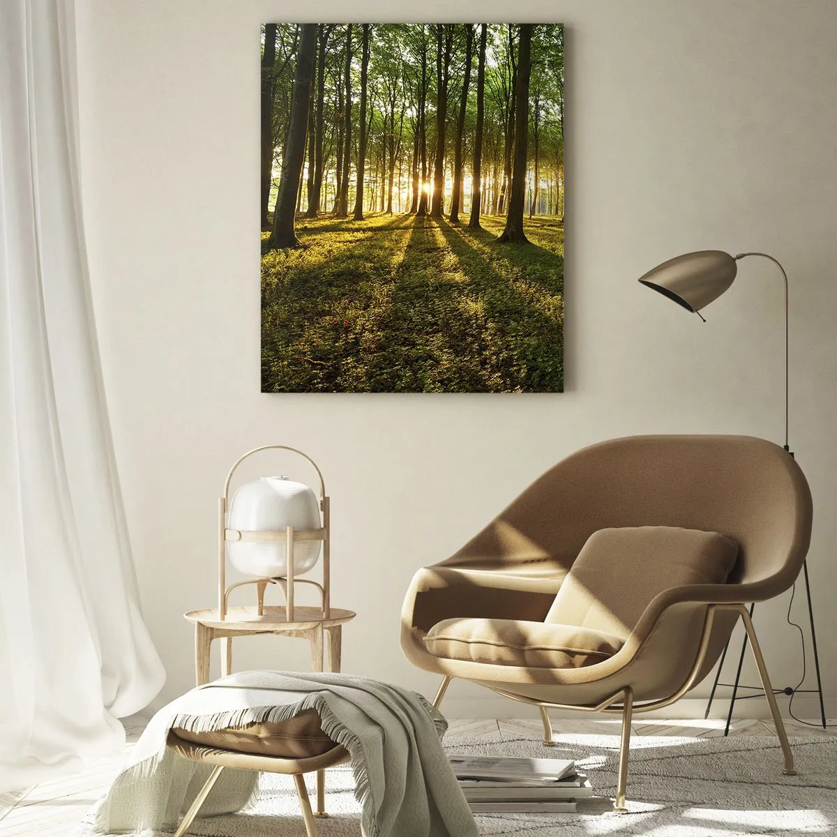 Schilderen op glas - Foto van de hele lente - 50x70 cm