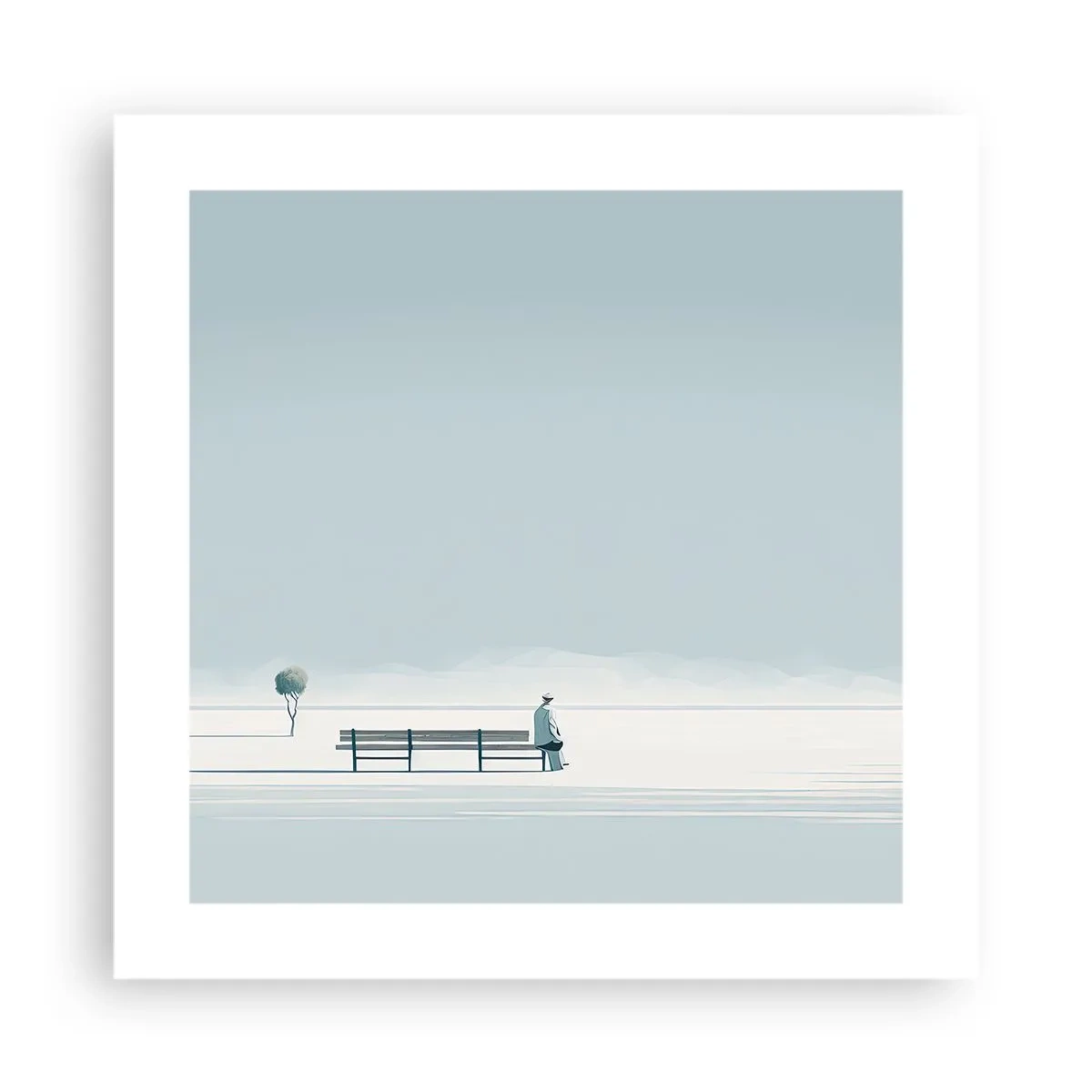 Poster - Ja, ik wacht. - 40x40 cm