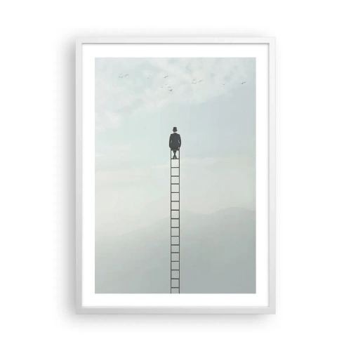 Poster in een witte lijst - Stap verder op! - 50x70 cm