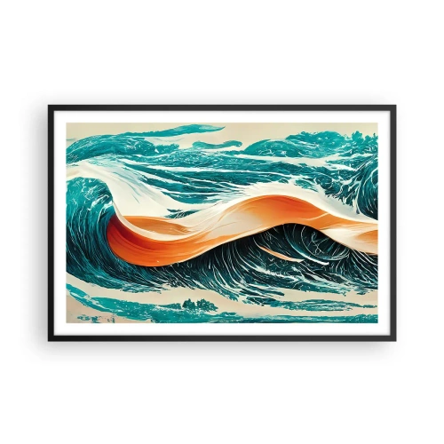 Poster in een zwarte lijst - De droom van elke surfer - 91x61 cm