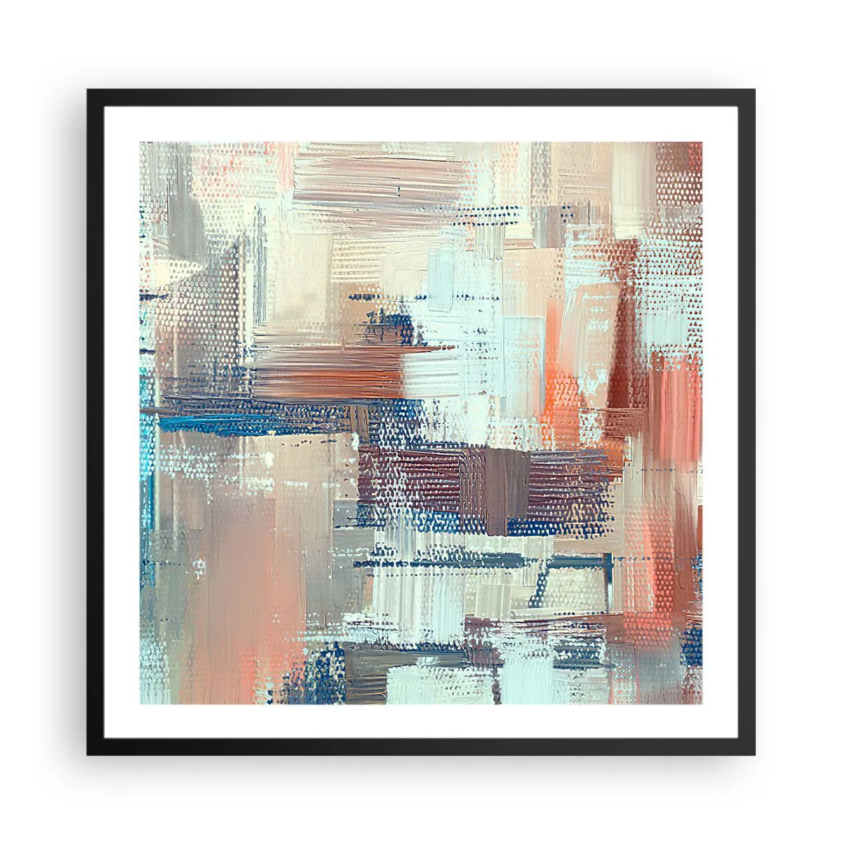 Poster in een zwarte lijst - Het licht bereiken - 60x60 cm