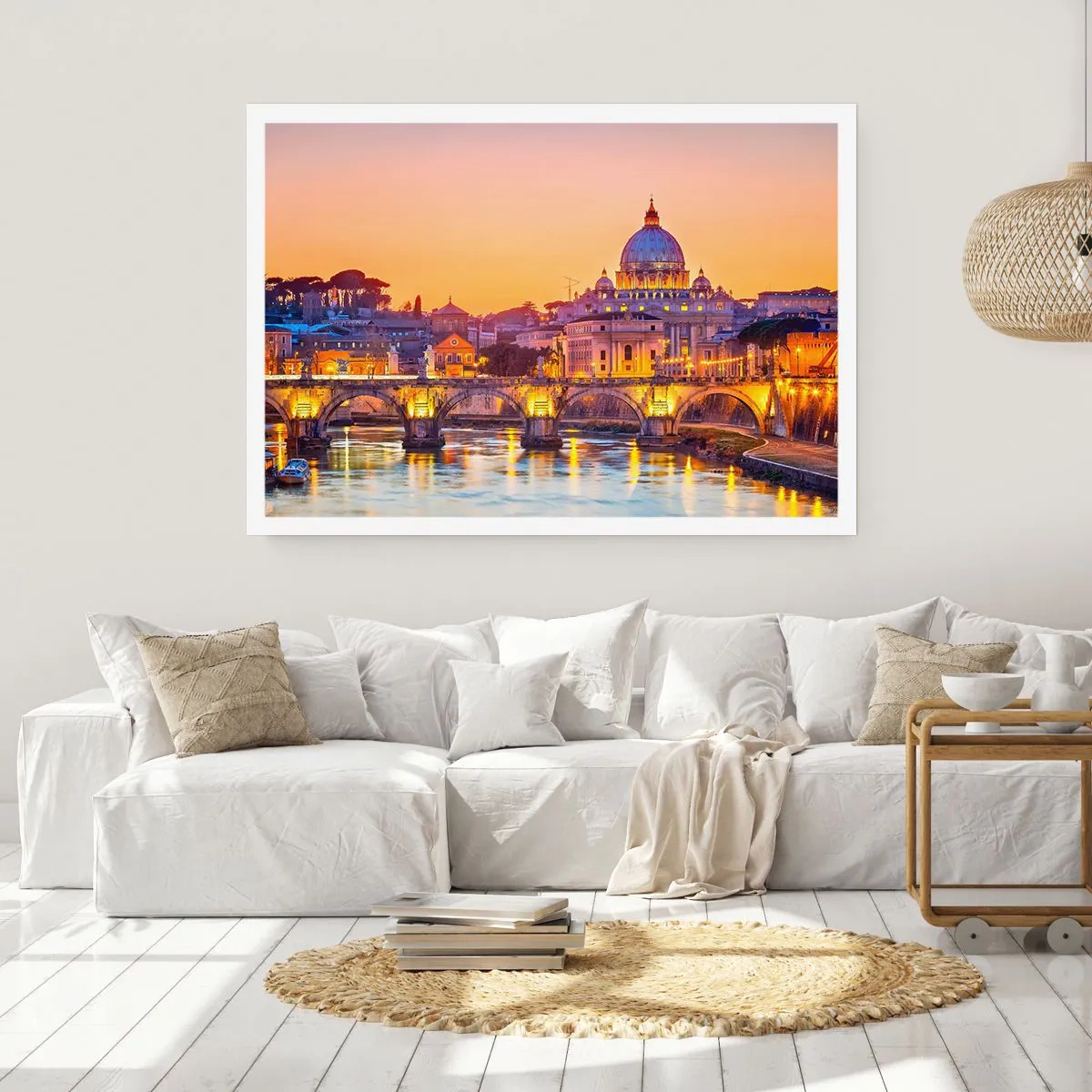 Poster - Zonsondergang boven de Eeuwige Stad - 40x30 cm