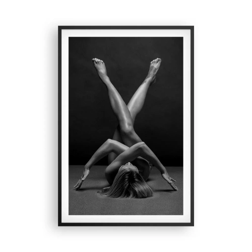 Poster in een zwarte lijst - De geometrie van naaktheid - 61x91 cm