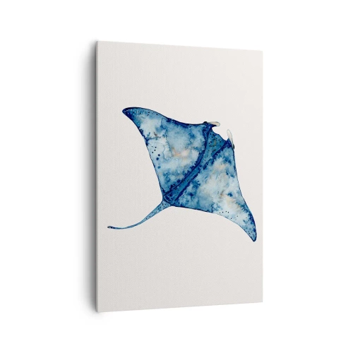 Schilderen op canvas - Leven in blauw - 70x100 cm