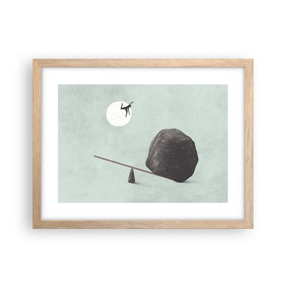 Een poster in een licht eiken lijst - Vervulde dromen - 40x30 cm