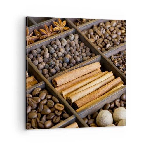 Schilderen op canvas - Een schatkist aan aroma's - 60x60 cm